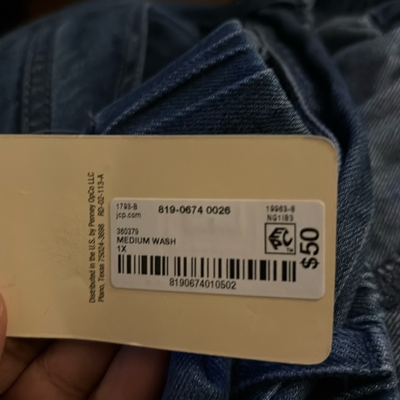 St. John's Bay Womens High Rise Midi Denim Skirt - Picture 7 of 7